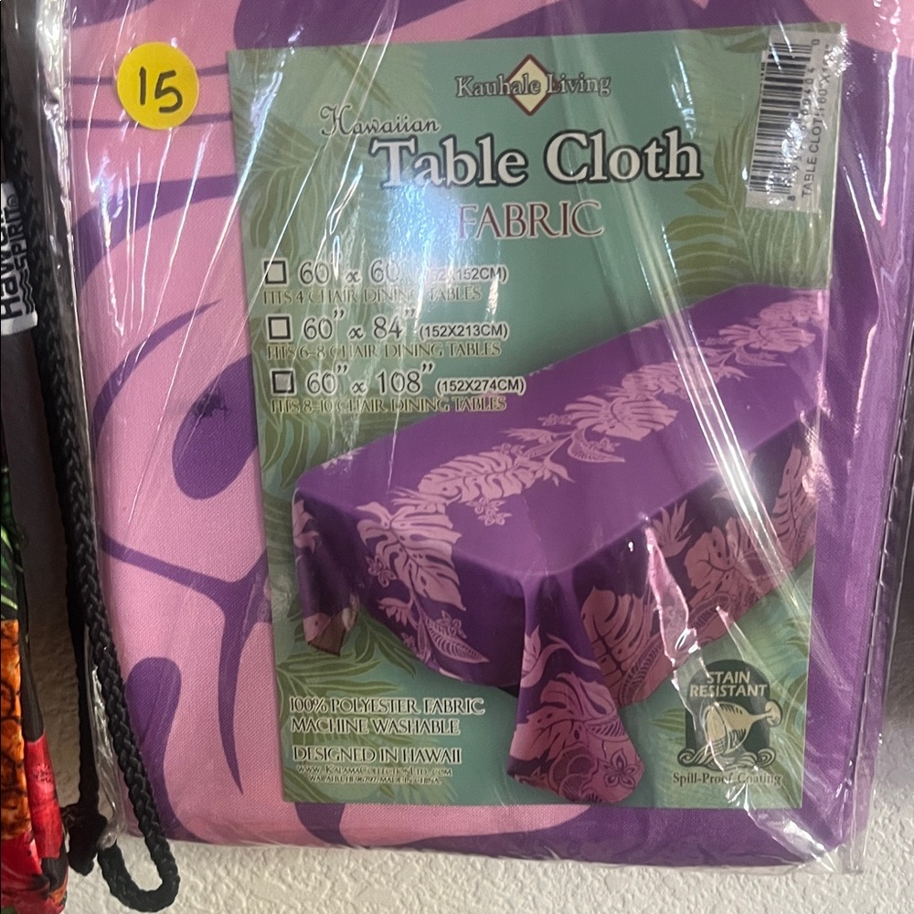 Purple and Pink Hawaiian Table Cloth